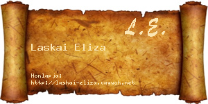 Laskai Eliza névjegykártya